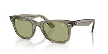 Ray-Ban Wayfarer 0RB2140 Verde Trasparente | Occhiali da Sole Original