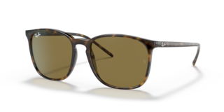 Occhiali da sole Ray-Ban RB4387 neri unisex visti frontalmente su sfondo bianco, modello 0RB4387