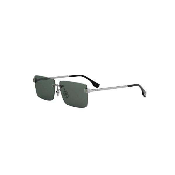 Fendi SKY FE40165U: Occhiali da sole uomo argento lenti verdi
