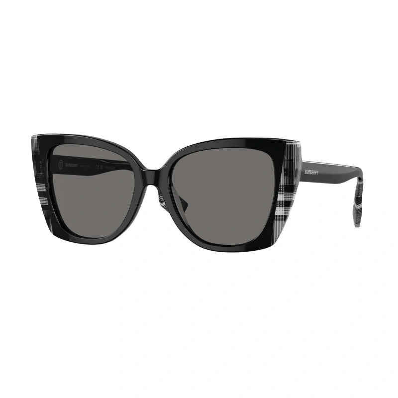 BURBERRY BE 4393 MERYL 405181 NERO A QUADRETTI BIANCO NERO | OCCHIALE DA SOLE DONNA