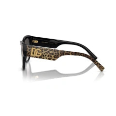 DOLCE & GABBANA DG 4449 - 31638G LEONE MARRONE SU NERO | OCCHIALE DA SOLE DONNA CALIBRO 54