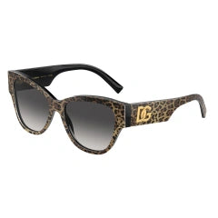 DOLCE & GABBANA DG 4449 - 31638G LEONE MARRONE SU NERO | OCCHIALE DA SOLE DONNA CALIBRO 54