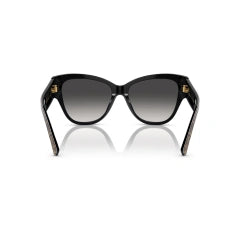 DOLCE & GABBANA DG 4449 - 31638G LEONE MARRONE SU NERO | OCCHIALE DA SOLE DONNA CALIBRO 54