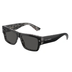 DOLCE & GABBANA DG 4451 - 340387 NERO SU AVANA GRIGIO | OCCHIALE DA SOLE UOMO CALIBRO 55
