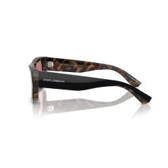 DOLCE & GABBANA DG 4451 - 34177N NERO SU AVANA ROSSO | OCCHIALE DA SOLE UOMO CALIBRO 55