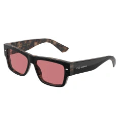 DOLCE & GABBANA DG 4451 - 34177N NERO SU AVANA ROSSO | OCCHIALE DA SOLE UOMO CALIBRO 55