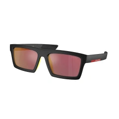 PRADA LINEA ROSSA PS 02ZSU - 1BO10A NERO OPACO | OCCHIALE DA SOLE UOMO CALIBRO 55