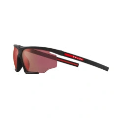 PRADA LINEA ROSSA PS 07YS - DG010A GOMMA NERA | OCCHIALE DA SOLE UOMO CALIBRO 76