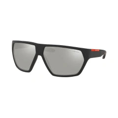 PRADA LINEA ROSSA PS 08US - DG02B0 GOMMA NERA | OCCHIALE DA SOLE UOMO CALIBRO 67