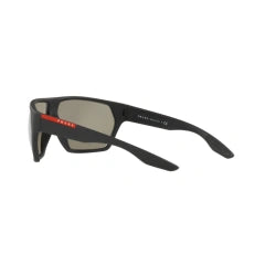 PRADA LINEA ROSSA PS 08US - DG02B0 GOMMA NERA | OCCHIALE DA SOLE UOMO CALIBRO 67