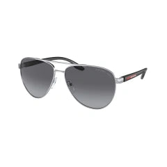 PRADA LINEA ROSSA PS 52YS - 1BC06G D'ARGENTO | OCCHIALE DA SOLE UOMO CALIBRO 61