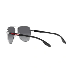 PRADA LINEA ROSSA PS 52YS - 1BC06G D'ARGENTO | OCCHIALE DA SOLE UOMO CALIBRO 61