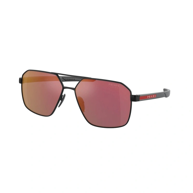 PRADA LINEA ROSSA PS 55WS - 1BO10A NERO OPACO | OCCHIALE DA SOLE UOMO CALIBRO 60