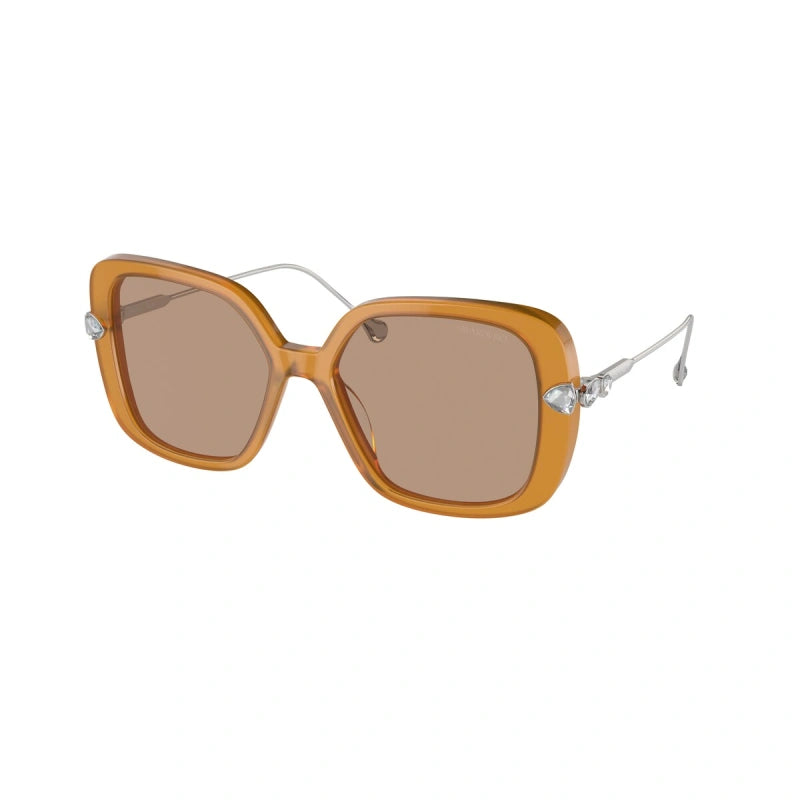 SWAROVSKI SK 6011 - 200563 MARRONE AMBRATO TRASPARENTE | OCCHIALE DA SOLE DONNA CALIBRO 55