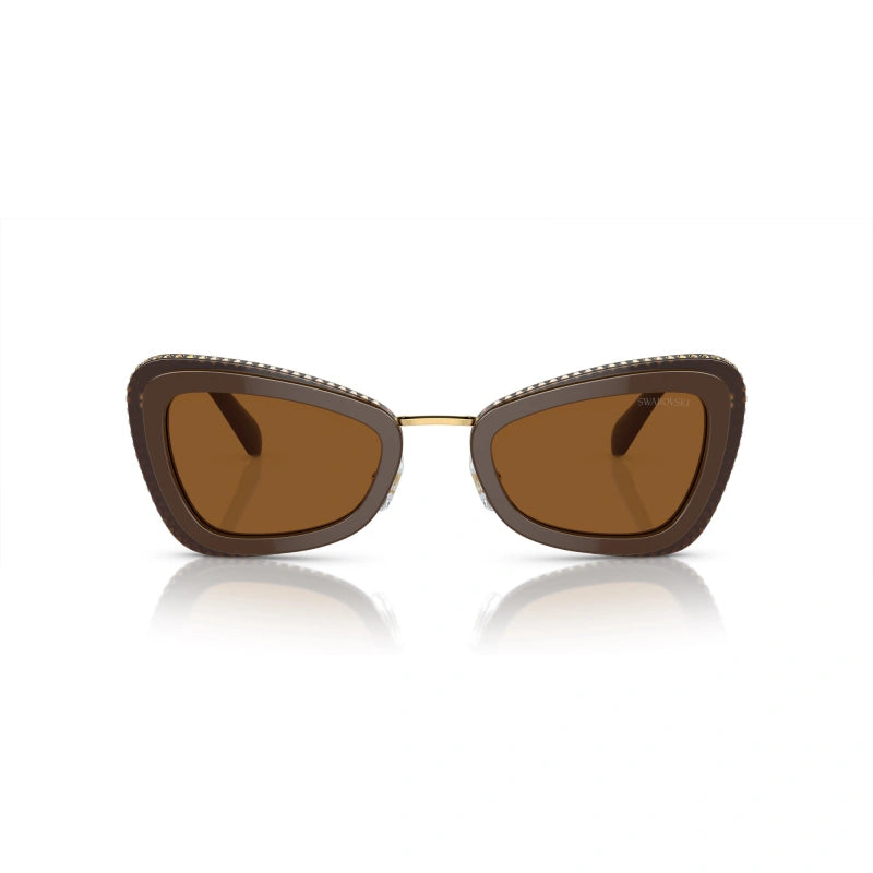 SWAROVSKI SK 6012 - 101173 MARRONE MARRONE CHIARO | OCCHIALE DA SOLE DONNA CALIBRO 52