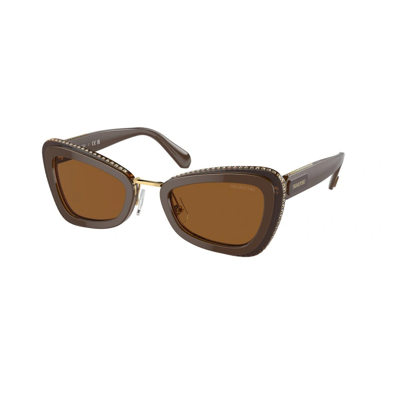 SWAROVSKI SK 6012 - 101173 MARRONE MARRONE CHIARO | OCCHIALE DA SOLE DONNA CALIBRO 52