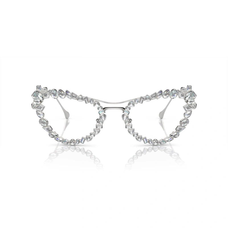 SWAROVSKI SK 7011 BLUE LIGHT PROTECTION 4001SB SILVER | WOMEN'S SUNGLASSES, CALIBER 56