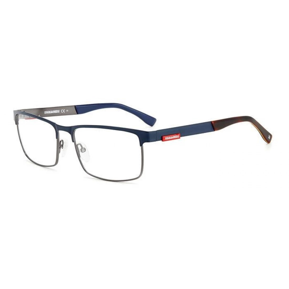 OCCHIALE DA VISTA UOMO DSQUARED2 D2 0006 - H2T RUTENIO SCURO BLU OPACO