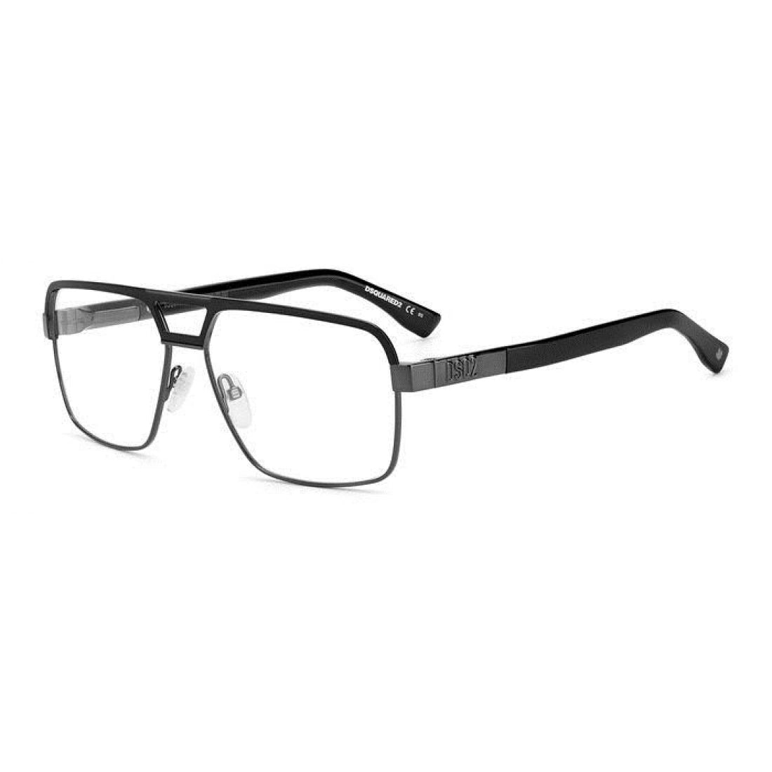 OCCHIALE DA VISTA UOMO DSQUARED2 D2 0034 - RZZ RUTENIO SCURO NERO OPACO
