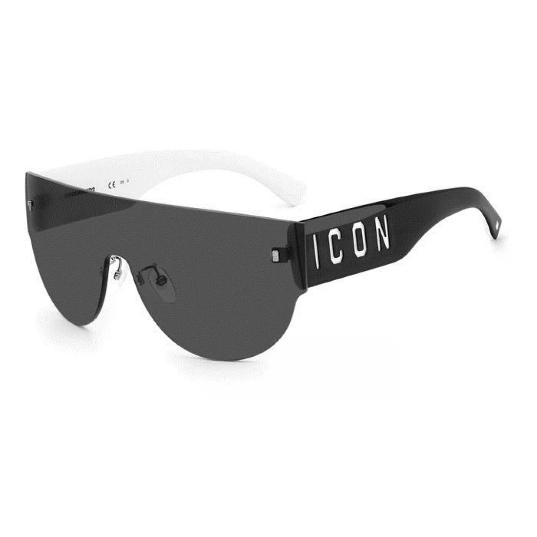 OCCHIALE DA SOLE UOMO DSQUARED2 ICON 0002/S - 80S IR NERO BIANCO