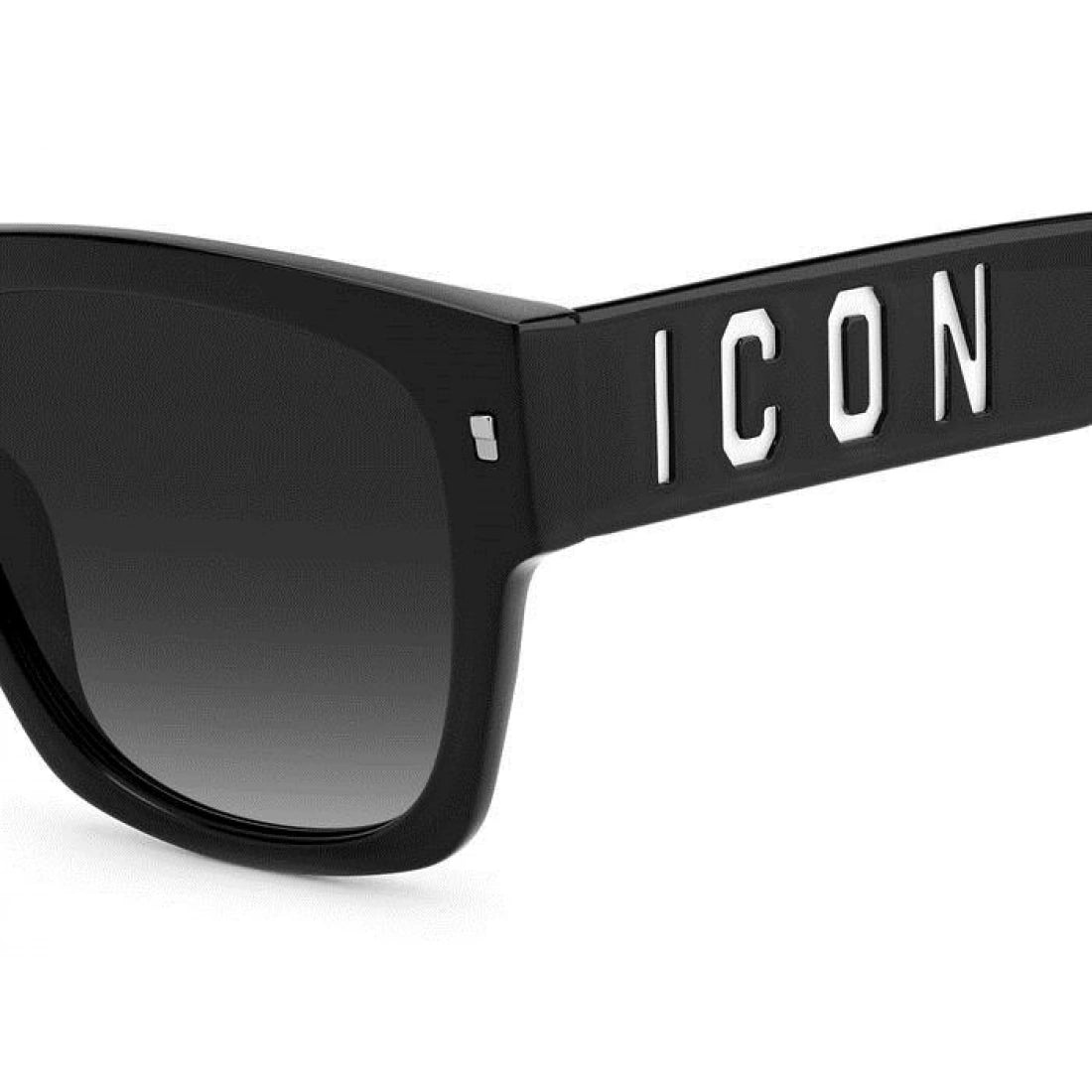 OCCHIALE DA SOLE UOMO DSQUARED2 ICON 0004/S - 80S 9O NERO BIANCO