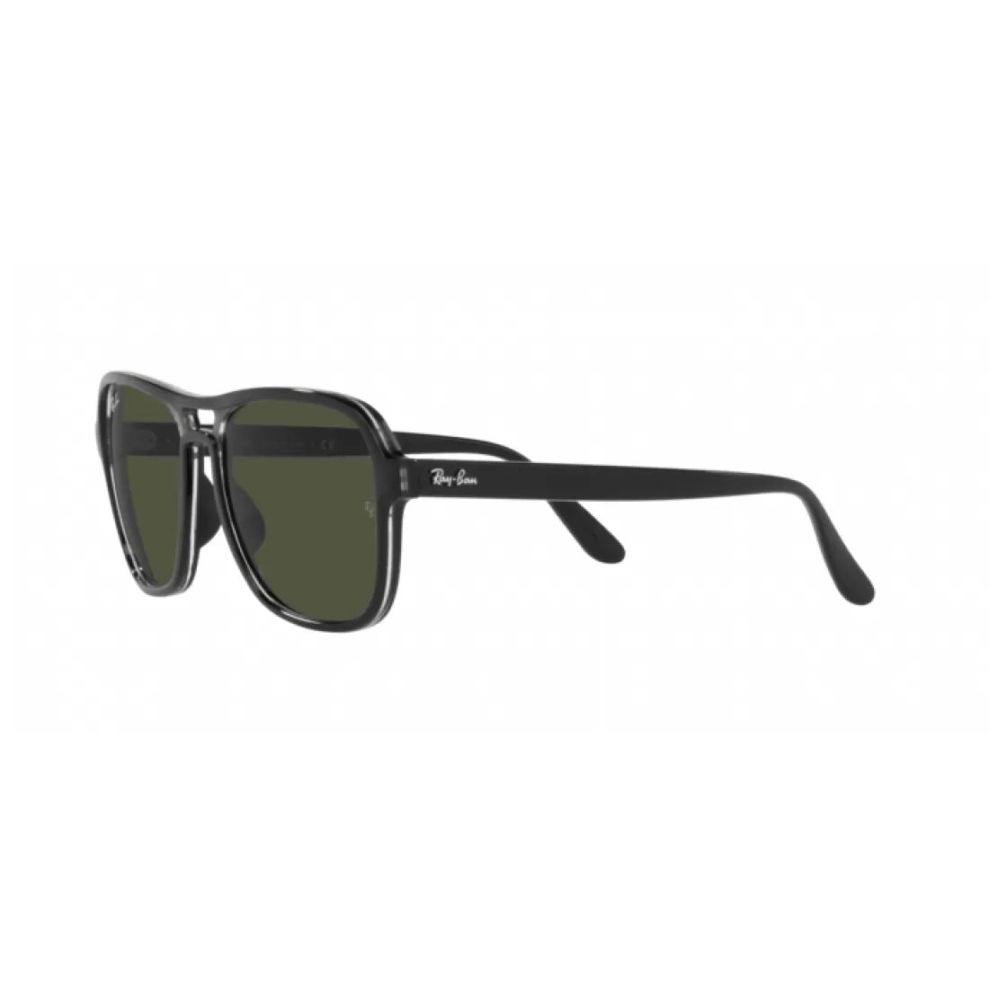 OCCHIALE DA SOLE UNISEX RAY-BAN RB 4356 STATE SIDE 654531 NERO TRASPARENTE NERO