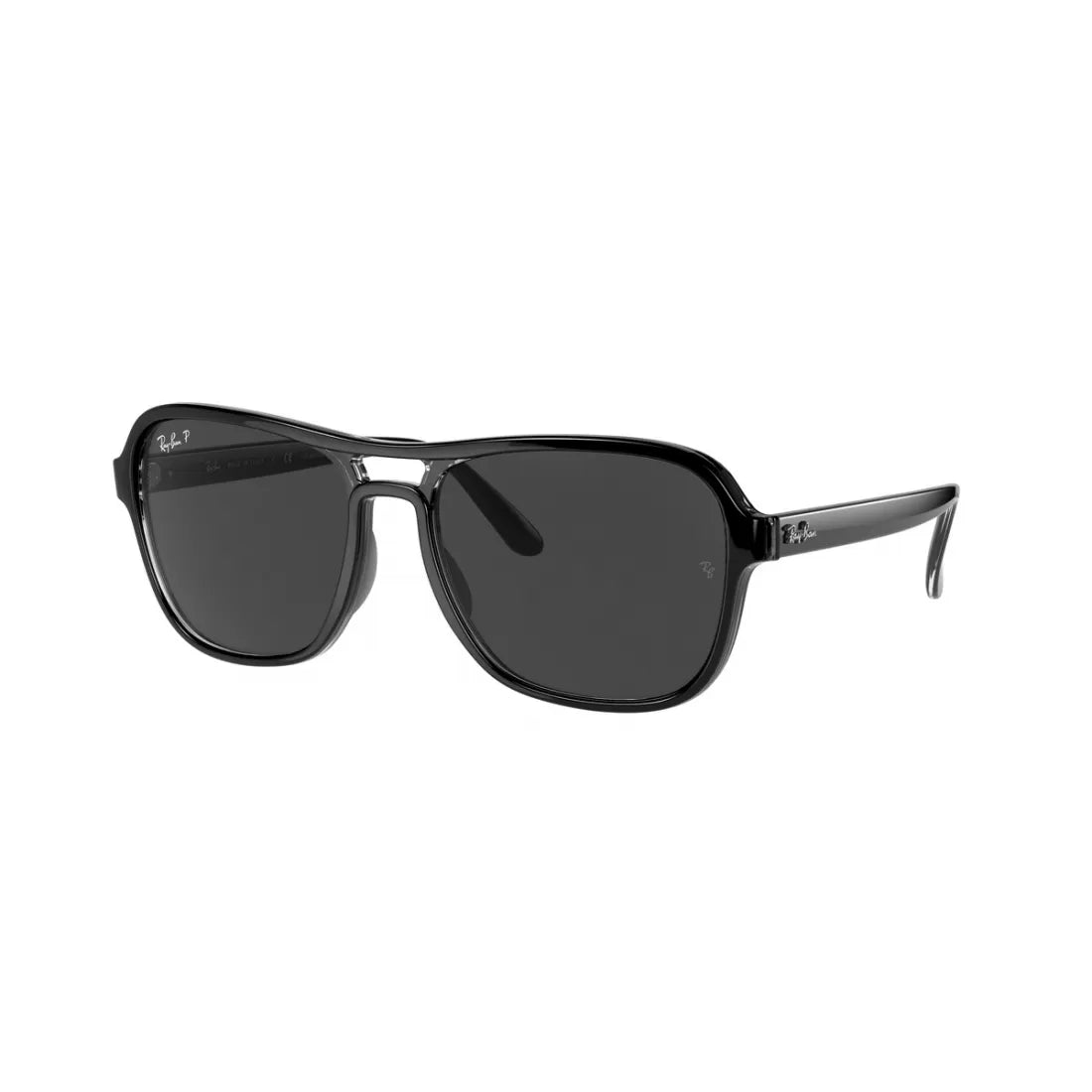 OCCHIALE DA SOLE UNISEX RAY-BAN RB 4356 STATE SIDE 654548 NERO TRASPARENTE NERO