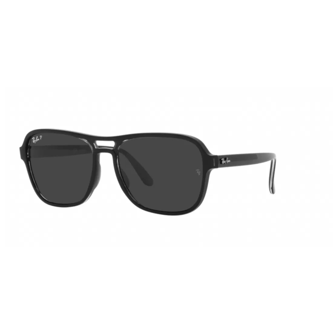 OCCHIALE DA SOLE UNISEX RAY-BAN RB 4356 STATE SIDE 654548 NERO TRASPARENTE NERO