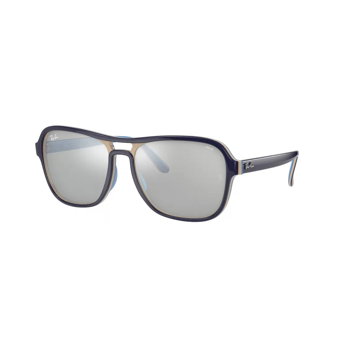 OCCHIALE DA SOLE UNISEX RAY-BAN RB 4356 STATE SIDE 6546W3 BLU CREMOSO AZZURRO