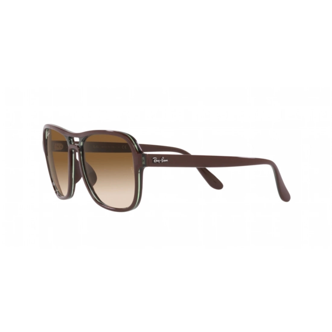 OCCHIALE DA SOLE UNISEX RAY-BAN RB 4356 STATE SIDE 660451 MARRONE TRASPARENTE VERDE MARRONE