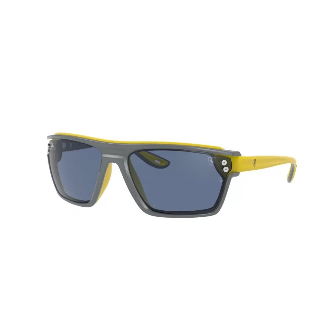 OCCHIALE DA SOLE UNISEX RAY-BAN RB 4370M - F67380 GOMMA GIALLA SU BLU