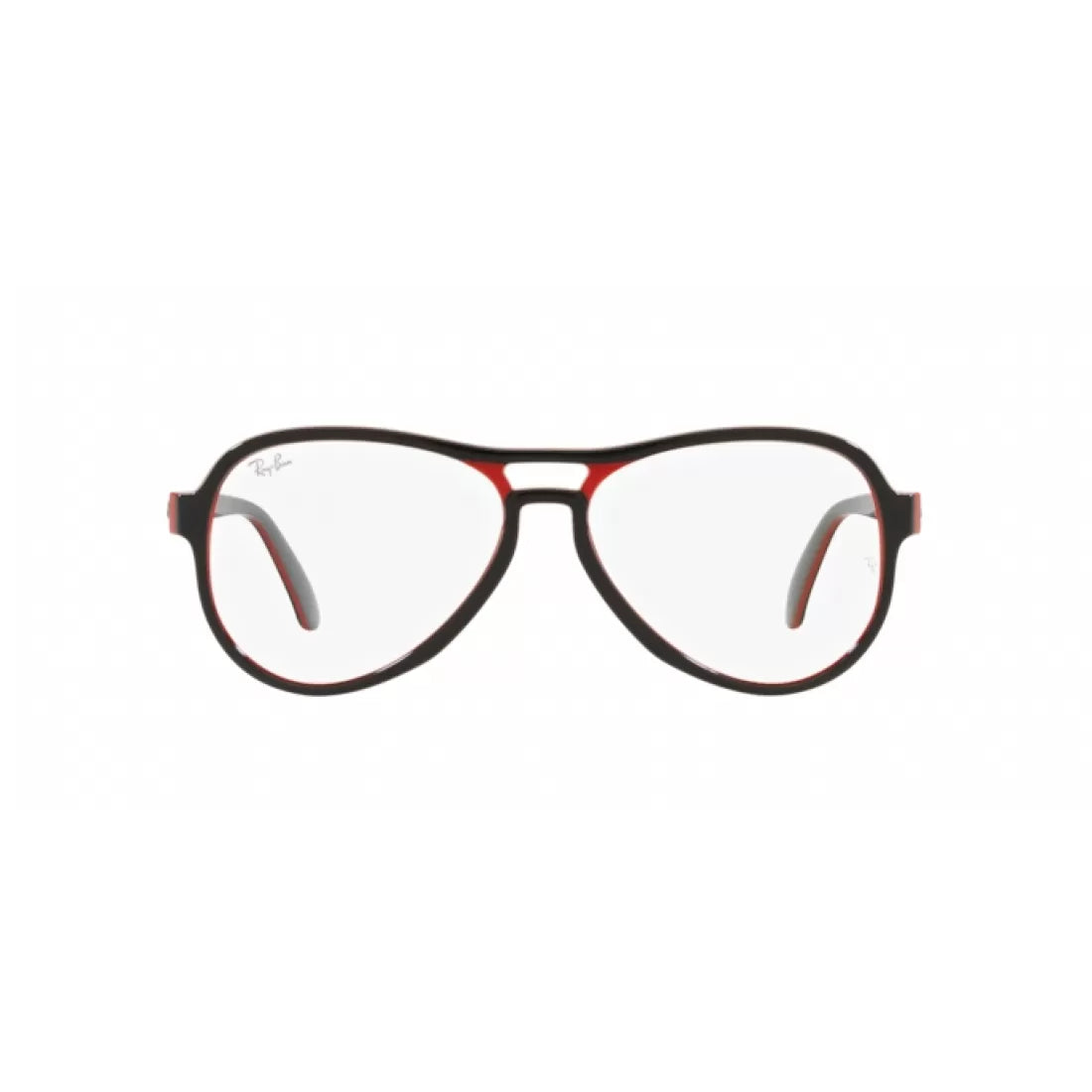 OCCHIALE DA VISTA UNISEX RAY-BAN RX 4355V VAGABOND 8136 NERO ROSSO GRIGIO CHIARO CALIBRO 55