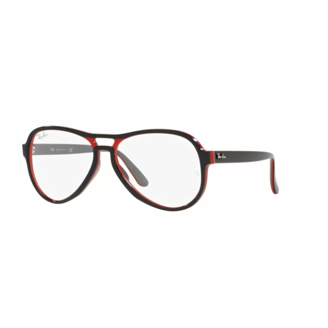 OCCHIALE DA VISTA UNISEX RAY-BAN RX 4355V VAGABOND 8136 NERO ROSSO GRIGIO CHIARO CALIBRO 55