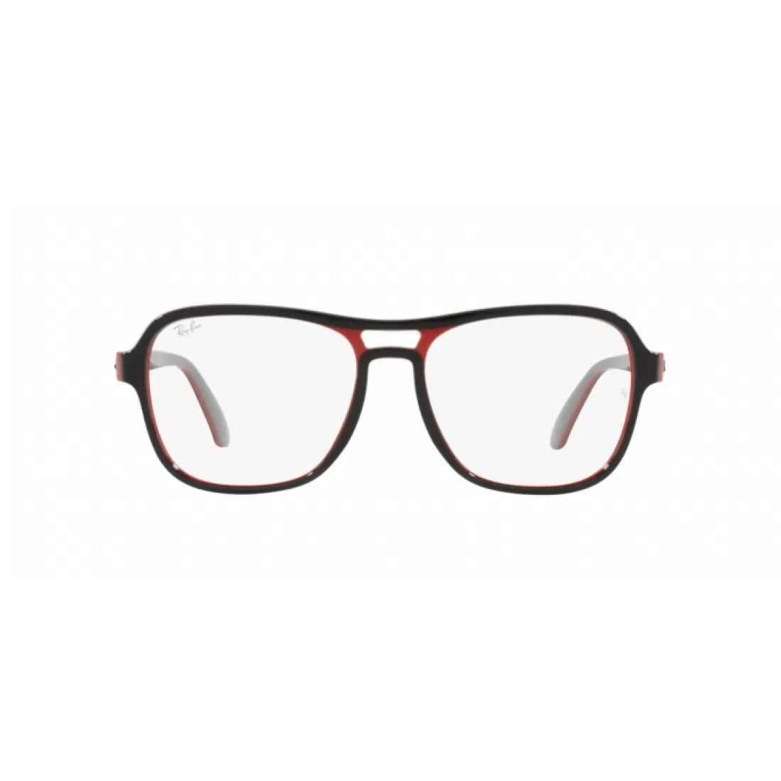 OCCHIALE DA VISTA UNISEX RAY-BAN RX 4356V STATESIDE 8136 NERO ROSSO GRIGIO CHIARO CALIBRO 58