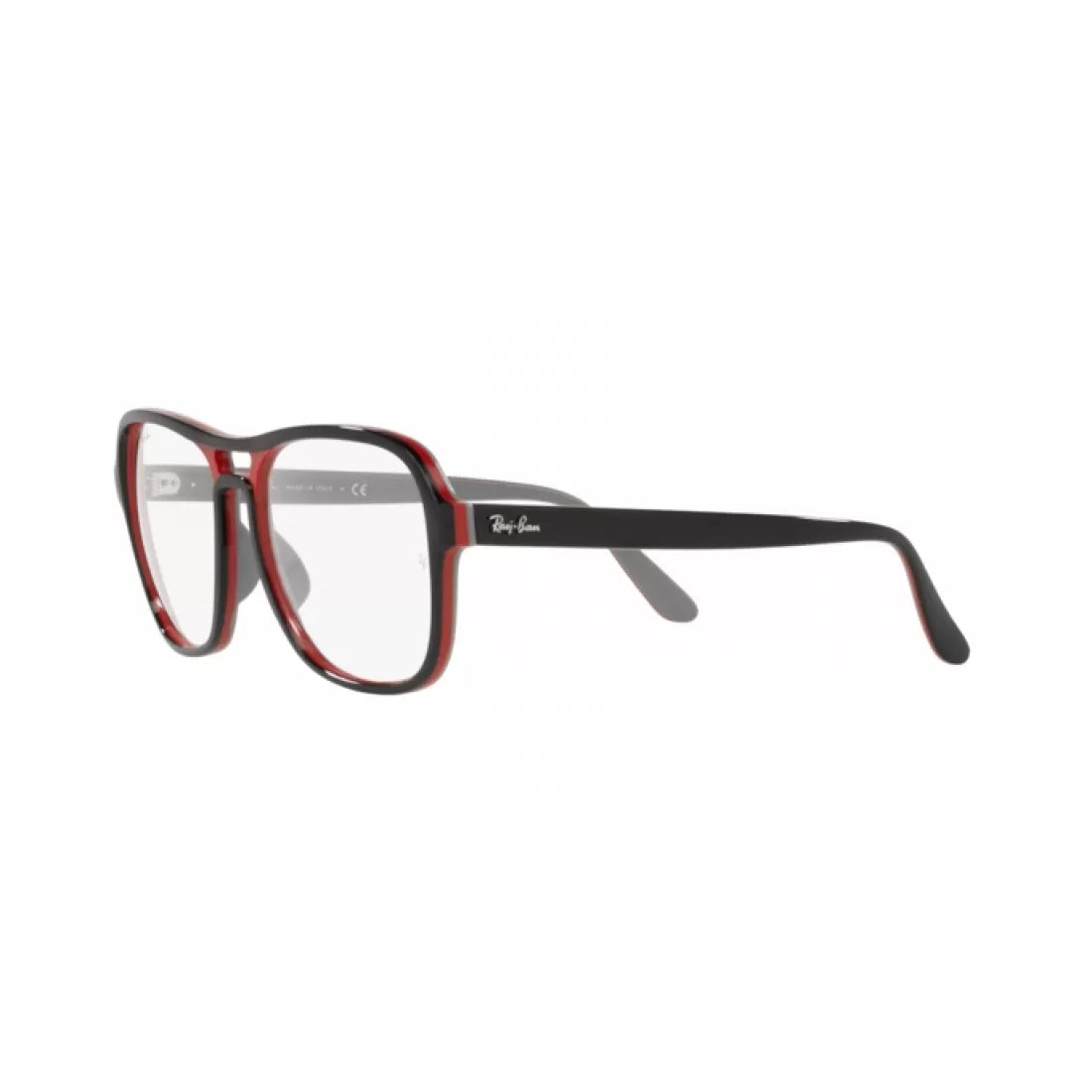 OCCHIALE DA VISTA UNISEX RAY-BAN RX 4356V STATESIDE 8136 NERO ROSSO GRIGIO CHIARO CALIBRO 58