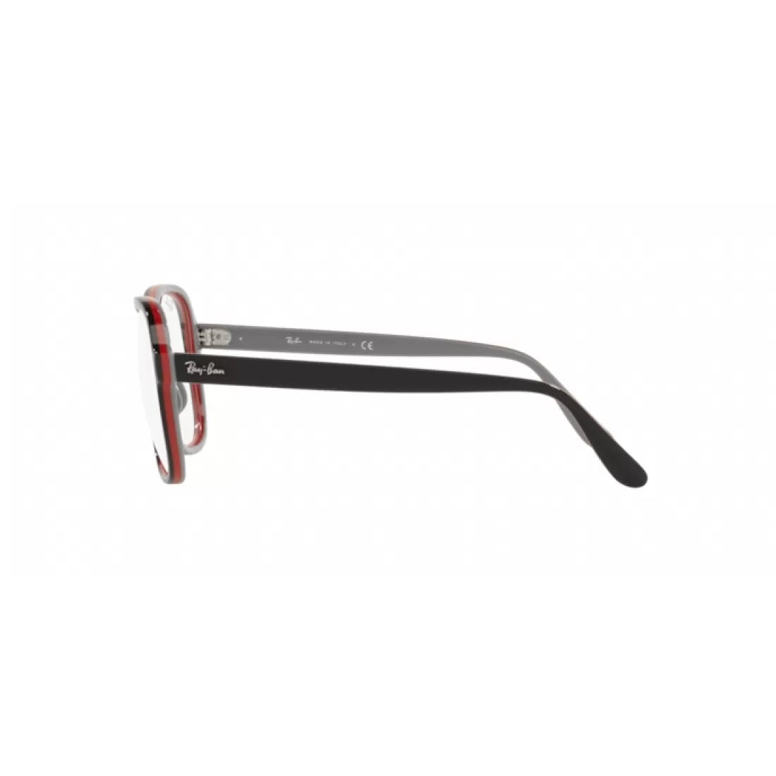 OCCHIALE DA VISTA UNISEX RAY-BAN RX 4356V STATESIDE 8136 NERO ROSSO GRIGIO CHIARO CALIBRO 58