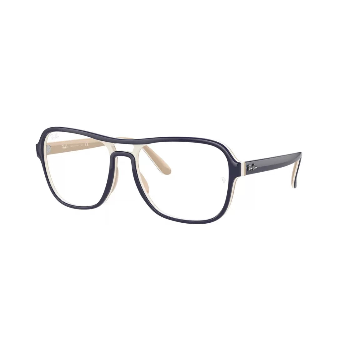 OCCHIALE DA VISTA UNISEX RAY-BAN RX 4356V STATESIDE 8137 BLU CREMOSO MARRONE CHIARO CALIBRO 55