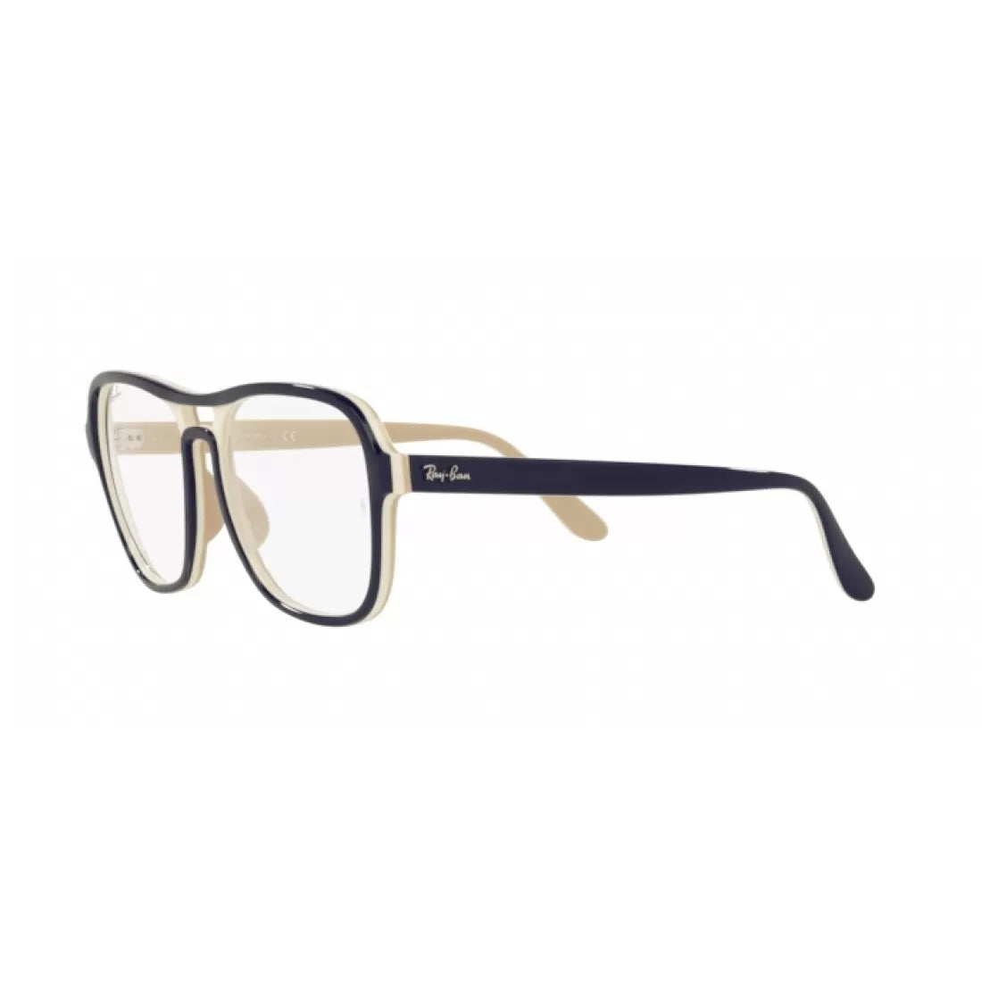 OCCHIALE DA VISTA UNISEX RAY-BAN RX 4356V STATESIDE 8137 BLU CREMOSO MARRONE CHIARO CALIBRO 55