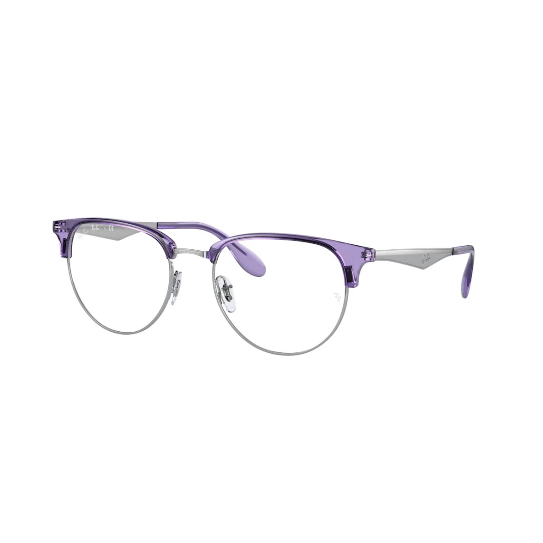 OCCHIALE DA VISTA UNISEX RAY-BAN RX 6396 - 3130 VIOLA TRASPARENTE SU ARGENTO CALIBRO 51