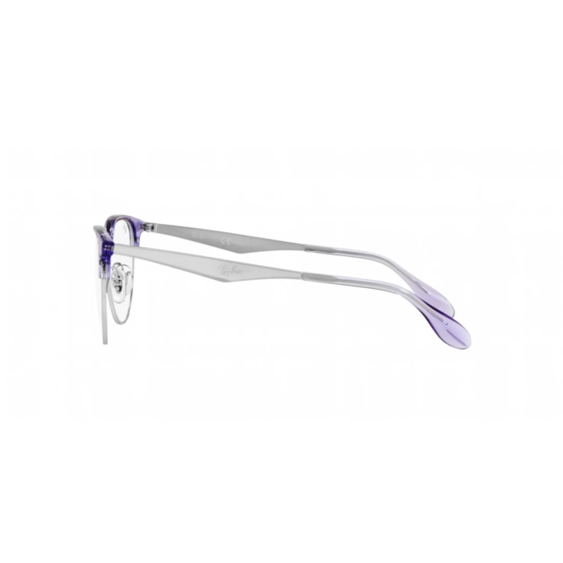 OCCHIALE DA VISTA UNISEX RAY-BAN RX 6396 - 3130 VIOLA TRASPARENTE SU ARGENTO CALIBRO 53