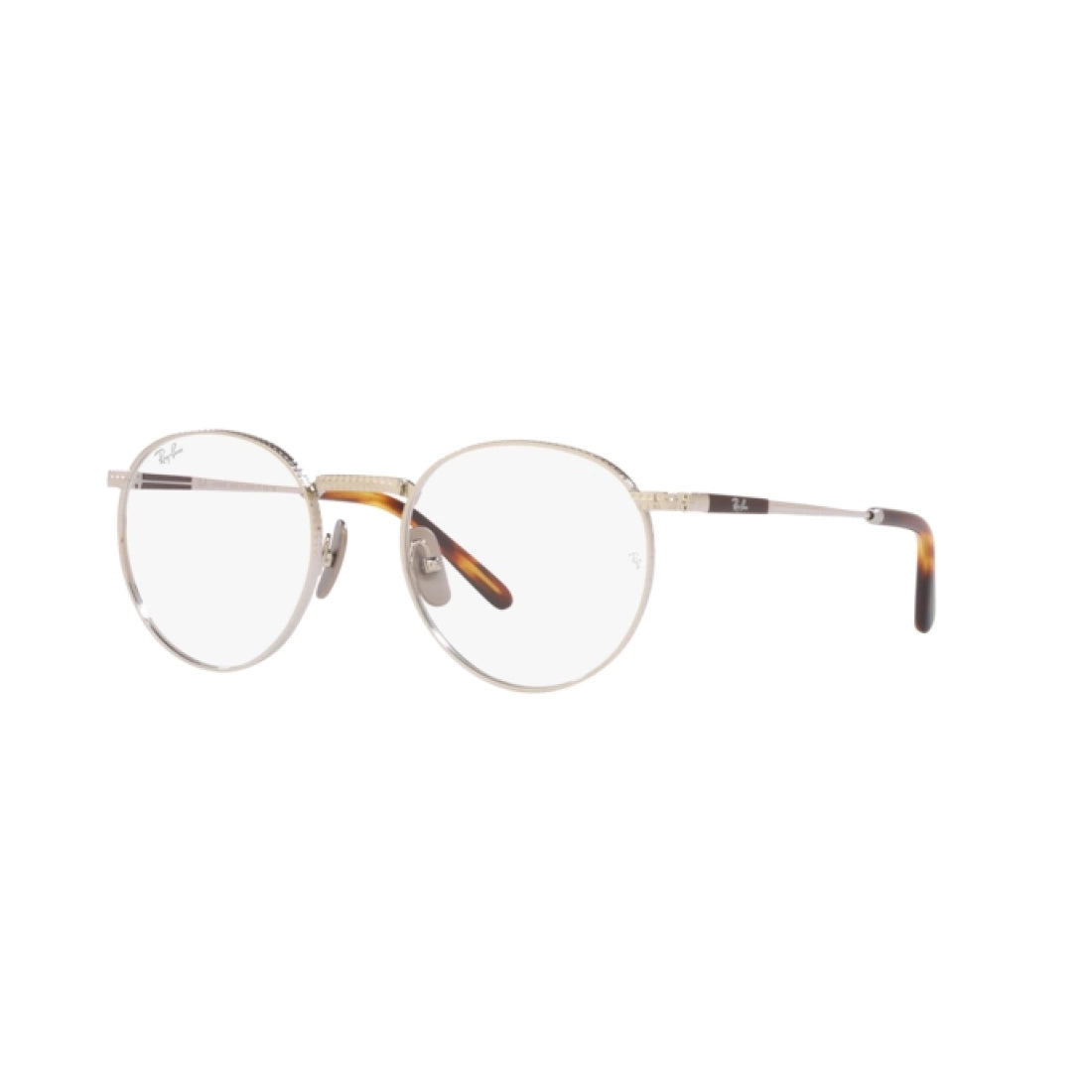 OCCHIALE DA VISTA UNISEX RAY-BAN RX 8237V ROUND TITANIUM 1224 D'ARGENTO CALIBRO 47