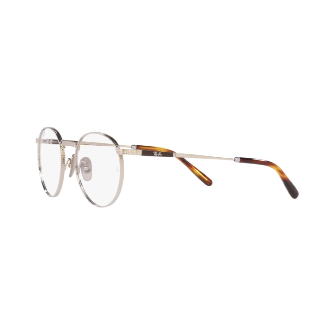 OCCHIALE DA VISTA UNISEX RAY-BAN RX 8237V ROUND TITANIUM 1224 D'ARGENTO CALIBRO 47