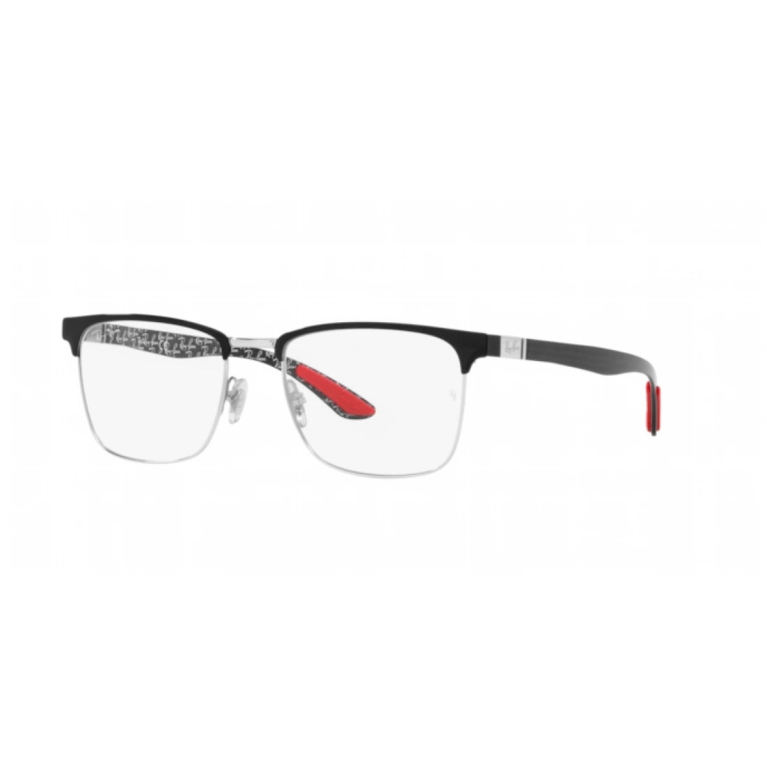OCCHIALE DA VISTA UNISEX RAY-BAN RX 8421 - 2861 NERO SU ARGENTO CALIBRO 52