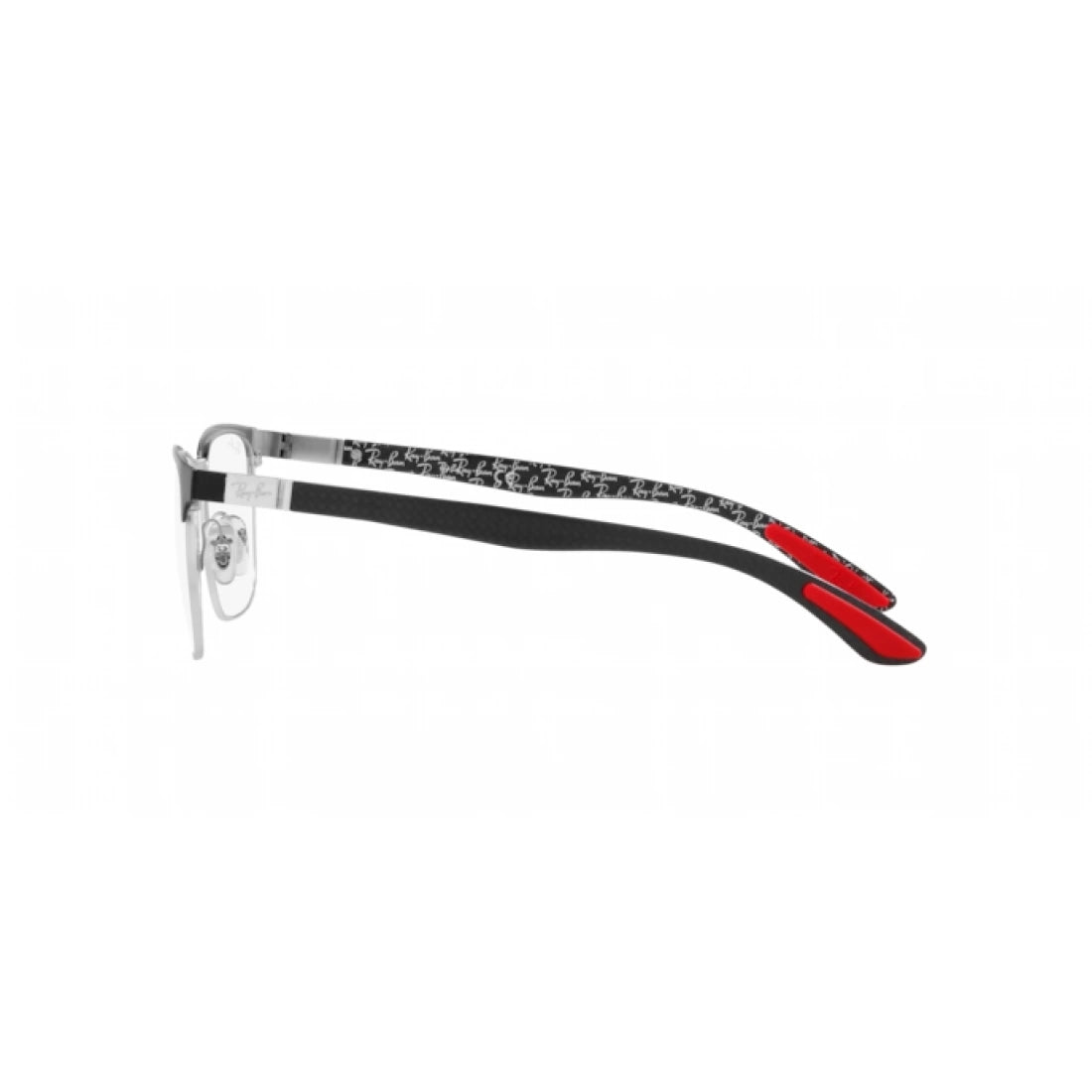 OCCHIALE DA VISTA UNISEX RAY-BAN RX 8421 - 2861 NERO SU ARGENTO CALIBRO 52