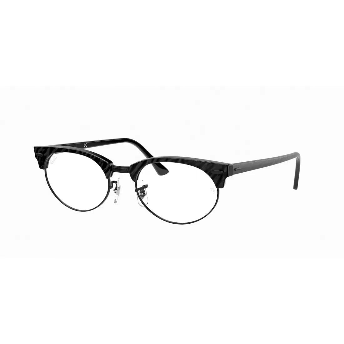 OCCHIALE DA VISTA UNISEX RAY-BAN RX 3946V - 8049 PARTE SUPERIORE RUGOSA NERO SU NERO CALIBRO 52