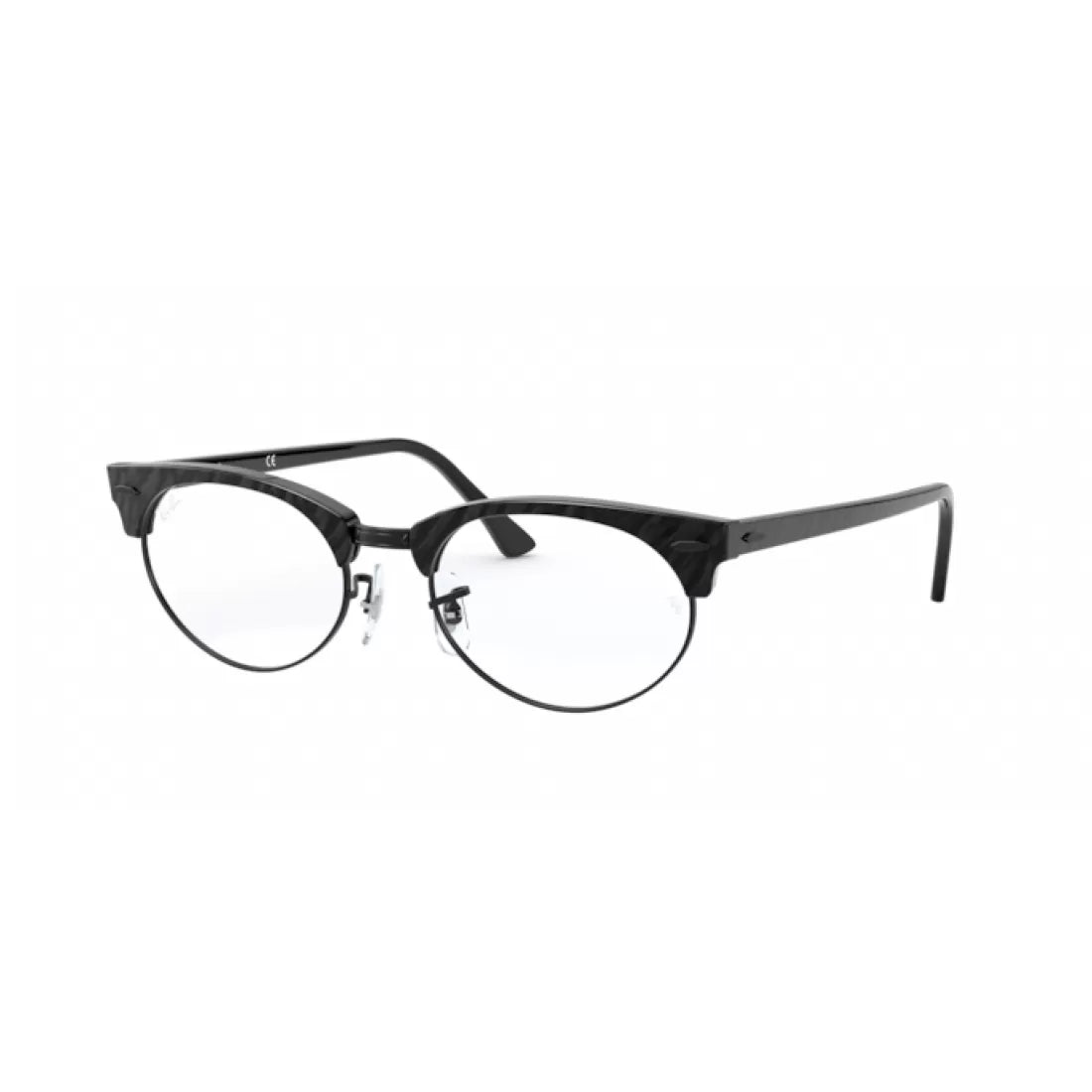 OCCHIALE DA VISTA UNISEX RAY-BAN RX 3946V - 8049 PARTE SUPERIORE RUGOSA NERO SU NERO CALIBRO 52