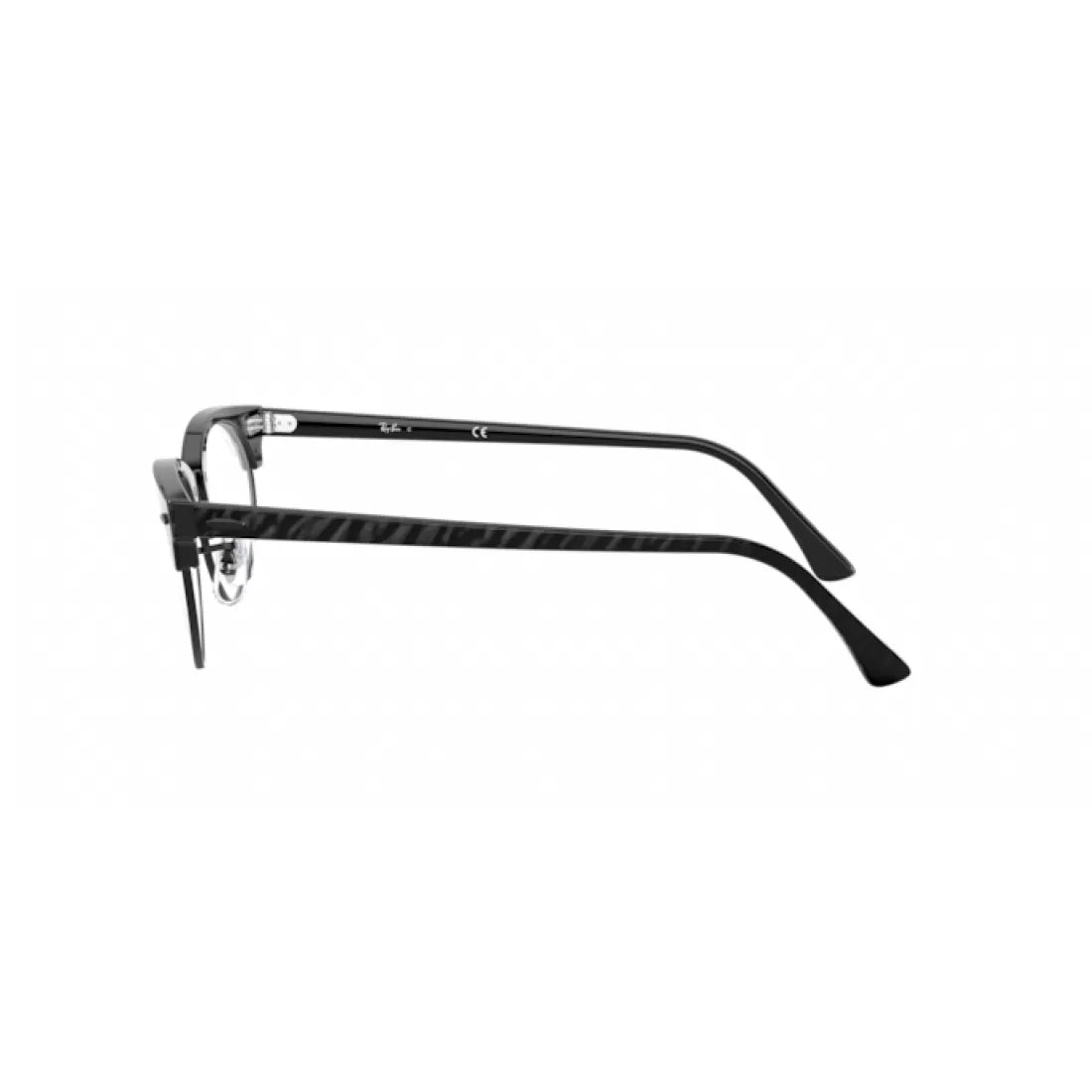 OCCHIALE DA VISTA UNISEX RAY-BAN RX 3946V - 8049 PARTE SUPERIORE RUGOSA NERO SU NERO CALIBRO 52