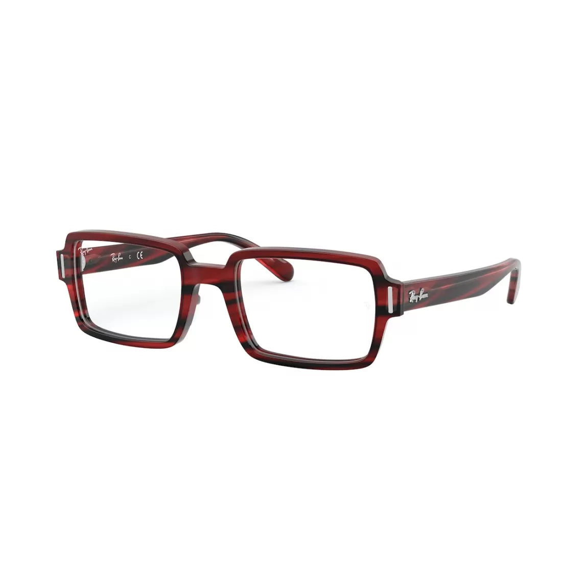 OCCHIALE DA VISTA DONNA RAY-BAN RX 5473 BENJI 8054 ROSSO A STRISCE CALIBRO 50