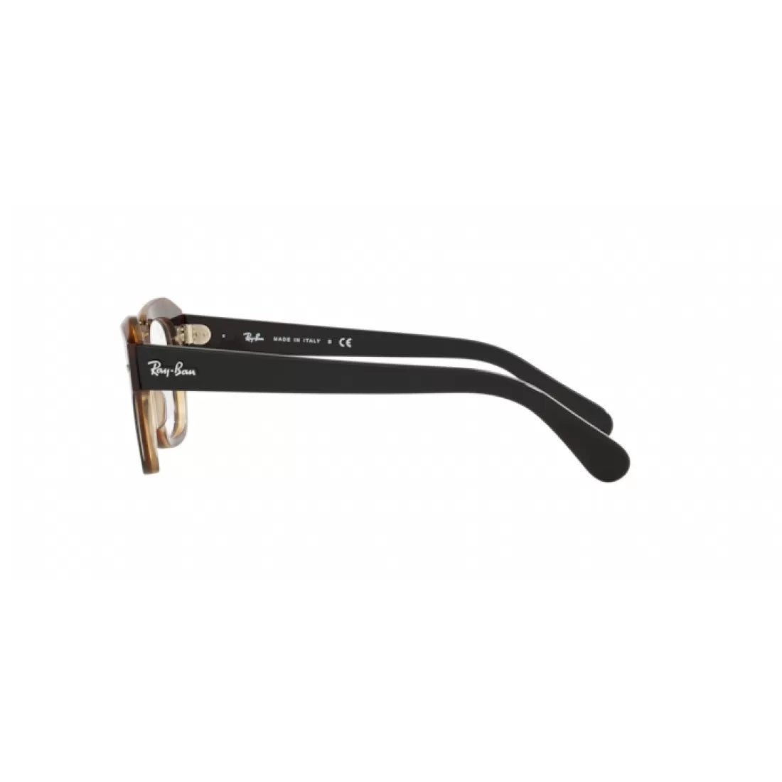 OCCHIALE DA VISTA UNISEX RAY-BAN RX 5486 STATE STREET 8096 NERO SU MARRONE TRASPARENTE CALIBRO 48