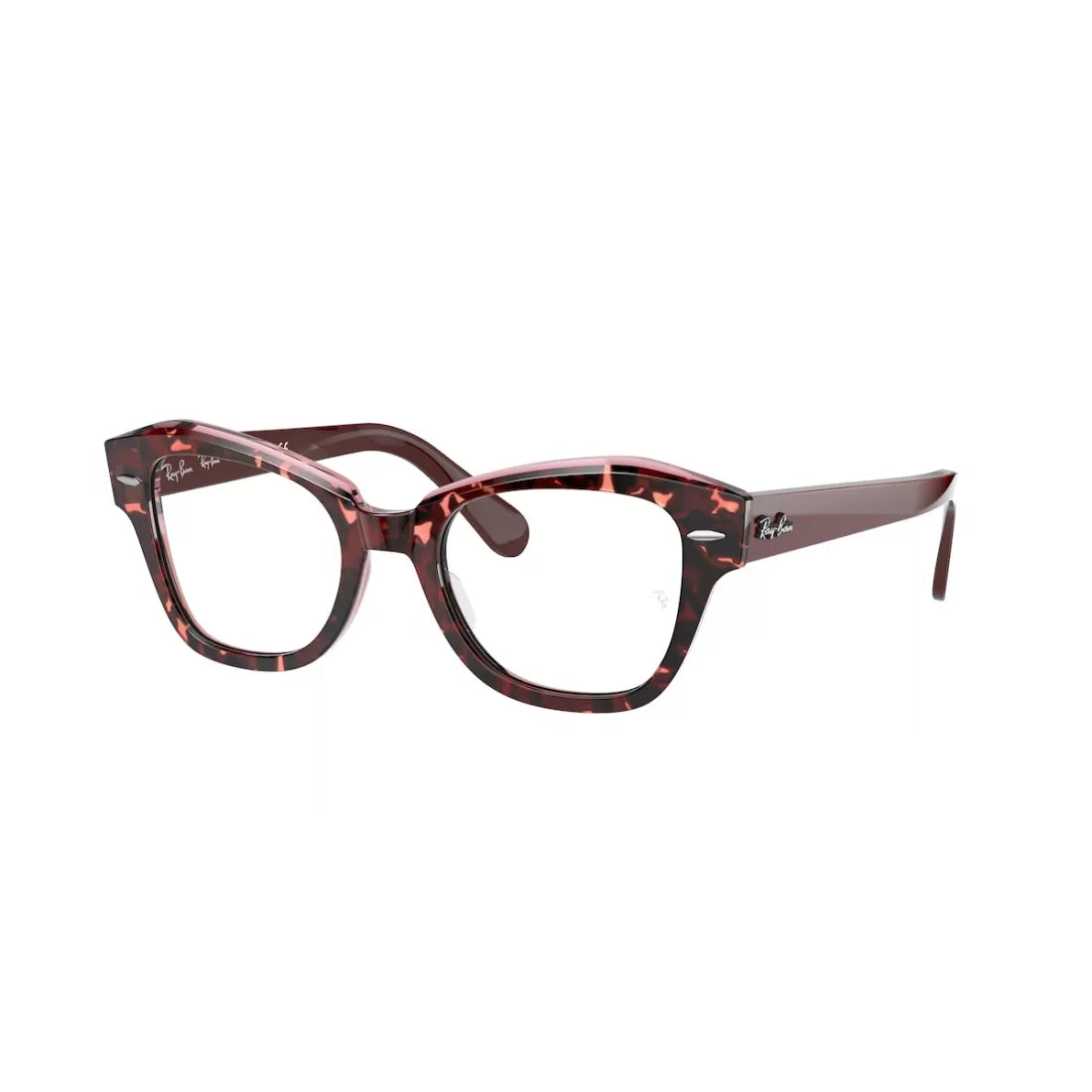 OCCHIALE DA VISTA UNISEX RAY-BAN RX 5486 STATE STREET 8097 HAVANA SU VIOLA TRASPARENTE CALIBRO 48